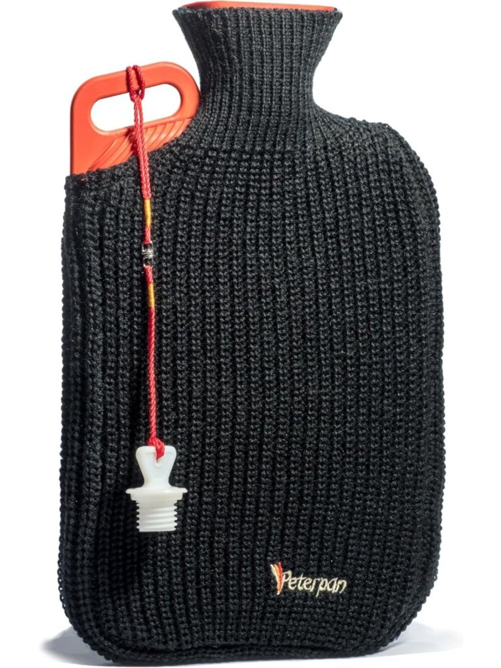 Extra Large Rubber Hot Water Bottle with Knitted Cover for Pain Relief